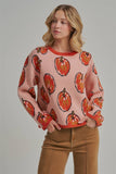 Doodle Pumpkin Knit Pullover