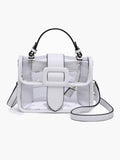 Toni Clear Flapover Crossbody Bag | Stadium Purse