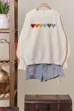 Rainbow Heart Patch Sweater