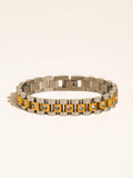 Faelys 18K Gold Non-Tarnish Two-Tone Watchband Bracelet