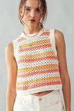 Striped Crochet Tank