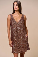 Sequin Bow-Back Dress