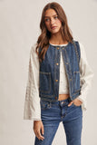 Jillie Denim Braided Vest