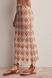 Crochet Diamond Midi Skirt
