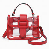 Toni Clear Flapover Crossbody Bag | Stadium Purse