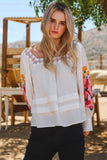 Gauzy Embroidered Blouse
