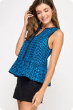Scallop Print Mindy Blouse