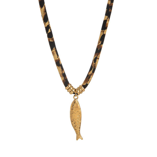Leopard Cord Necklace