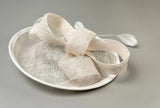 Ribbon Fascinator (White, Black, Ivory)
