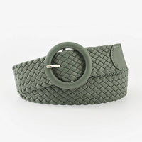 Braided Round Buckle Belt