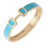 Majesty Horsebit Enamel Hinge Bangle (SIX COLORS)