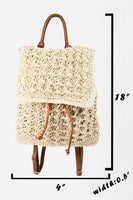 FAME Straw Backpack Bag