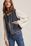 Jillie Denim Braided Vest