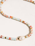 Swank Non-Tarnish Boho Beaded Pearl Necklace