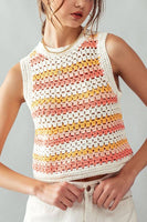 Striped Crochet Tank