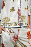 Sea-Inspired Shell Trim Top