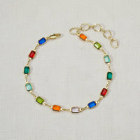 18k Gold Filled Multicolor Sybil Anklet