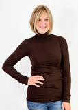 One Size | Signature Stretch Long Sleeve Mockneck Turtleneck (MANY COLORS)
