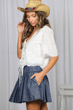 Gracie 100%Cotton Eyelet Lace Top