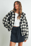 Drop Shoulder Plaid Fleece Maisy Jacket