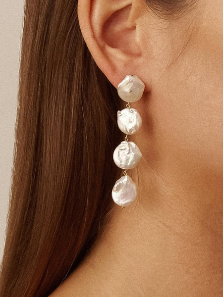 Héloïse 18K Non-Tarnish Pearl Drop Earring