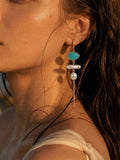 Libertine 18K Gold Natural Stone Pearl Drop Earrings