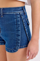 High Rise Short with Split Dolphin Hem