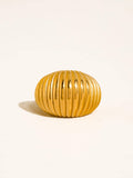 Giverny 18K Gold Non-Tarnish Ribbed Dome Ring