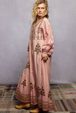 Embroidered Floral Maxi Dress