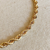 18k Gold Filled 4.0mm Clara Rope Anklet