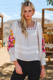 Gauzy Embroidered Blouse