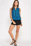 Scallop Print Mindy Blouse
