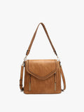 Lorelei Double Zip Crossbody | Whipstitch Trim