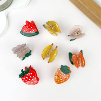 Mini Cute Fruit Hair Clips (Strawberry, Lemon, Orange, Watermelon)