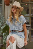 Star Print Button Down