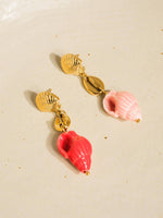 Nessa 18K Gold Non-Tarnish Shells Dangle Earring