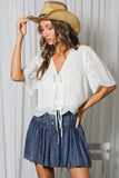 Gracie 100%Cotton Eyelet Lace Top