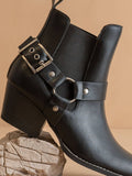 The Colt | Black Motorcycle Bootie