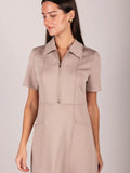 Pierre Quarter Zip Dress in Spring 2026 Colors Lemongrass and Dusty Rose