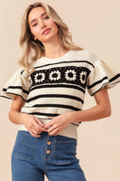 Granny Square Striped Sweater (Website Exclusive)