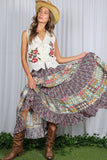Eyelet Boho Embroidery Cotton Vest