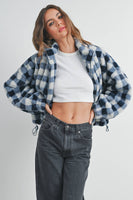 Drop Shoulder Plaid Fleece Maisy Jacket