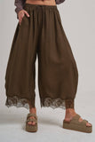 Lace Balloon Pants: Vintage Mocha
