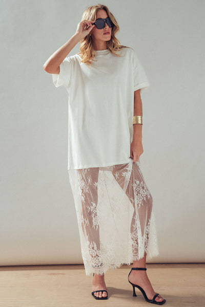 Mixed-Media T-Shirt Dress Magnolia & Fig Mixed-Media T-Shirt Dress Magnolia & Fig