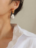 Oceana Gold Statement Large Pearl Earring