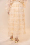 Tiered Chiffon Ruffle Maxi Skirt