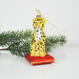 Leopard Boxed Glass Ornament