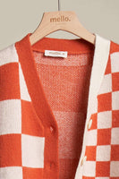 Checker Denim Cardigan