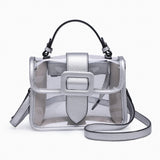 Toni Clear Flapover Crossbody Bag | Stadium Purse
