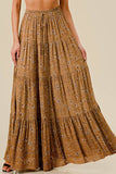 Mustard Paisley Maxi Skirt